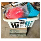 Laundry Basket with Tools and Assorted Items