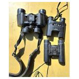 Three Binoculars Including Nikon and Tasco Models