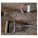 Metal Hay Hooks with Wooden Handles