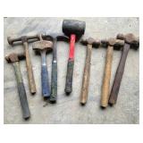 Eight Hammers and Mallet Tools