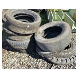 Used Tires in Various Sizes and Tread Patterns