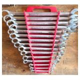 12 Craftsman Combination Wrenches with Red Organiz