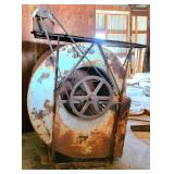 Rustic Industrial-Style Metal Blower Unit