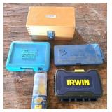 Drill Bits and Tools with Cases