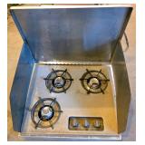 Stainless Steel 4-Burner Gas Stove with Controls