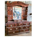 Samuel Lawrence Wooden Dresser With Mirror and Dra
