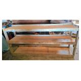Wood Three-Tier Workbench with Sturdy Frame