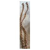 12ft Rusted Iron Chain with Hooks
