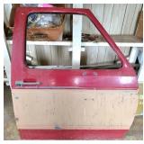 Red Vintage Two-Tone Vehicle Door Panel