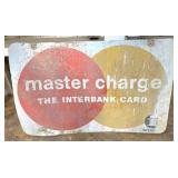 Vintage Master Charge Metal Advertising Sign