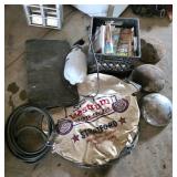 Vintage Metal Wheel Covers and Automotive Items