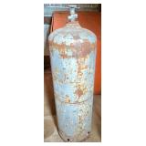 Rusty Steel Compressed Gas Cylinder with Valve