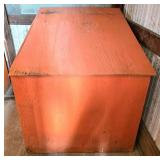 Large Wooden Storage Chest with Hinged Lid