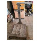 Vintage Industrial Platform Scale with Counterweig