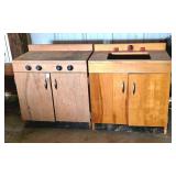 Wooden Play Set Kitchen with Sink and Stove