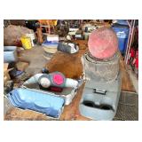 Garage Items Including Toolbox and Auto Parts