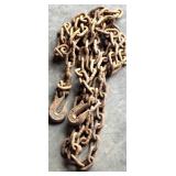 12-Ft Heavy-Duty Steel Chain with Hooks