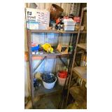 Metal Shelf With Assorted Contents