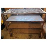 Metal Shelving Unit with Mesh and Solid Shelves