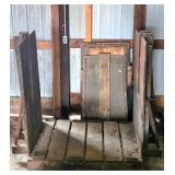 Wooden Cart with Vertical Supports