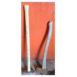 Two Hand Tools: Yellow-Handled Hammer and Curved H