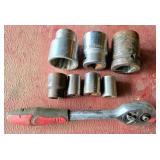 7 Sockets with Ratchet Wrench