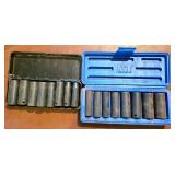 Two Socket Wrench Sets in Cases