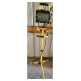 Yellow Standing Work Light with Adjustable Stand
