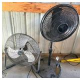 Two Electric Fans: Pedestal and Floor Models