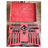 Taps and Dies in Red Plastic Case