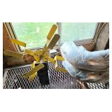Yellow Hose Reel with Mounting Base