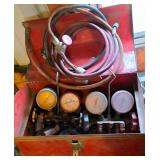 Refrigeration Gauge Set with Hoses and Case