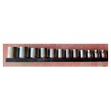12 Metric 1/4-Inch Drive Chrome Sockets