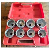 8 Socket Tools in Red Carry Case