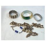Jewelry Lot with Bangles and Chains