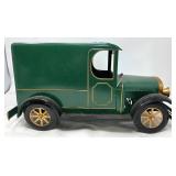 Green Metal Model Vintage-Style Delivery Van