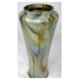 Tall Iridescent Art Glass Vase