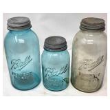 Three Ball Perfect Mason Jars with Lids