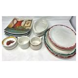 Ceramic Dinnerware Set with Decorative Plates