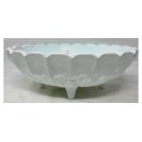 White Scalloped Footed Ceramic Bowl