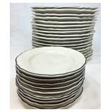 Homer Laughlin Ivory Plates with Black Trim