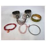 Costume Jewelry Lot with Bracelets and Rings
