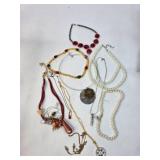 Costume Jewelry Collection with Necklaces and Brac