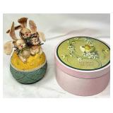 Decorative Bunny-Themed Trinket Box With Original