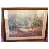 Framed Landscape Painting with Artist's Signature