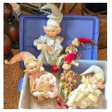 Six Elf Figurines with Fabric Costumes