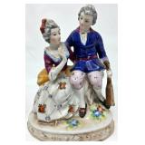 Hand-Painted L&C Japan Porcelain Couple Figurine