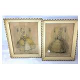 Borin Framed Portrait Prints of Women in Gowns