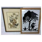 Framed Artworks: Nature and Silhouette Scenes