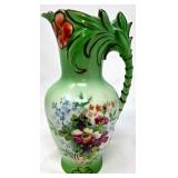 Hand-Painted Ceramic Pitcher, Made in Czechoslovak